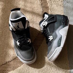 Kid’s Black and Gray Nike Air Jordan Flight Sneakers